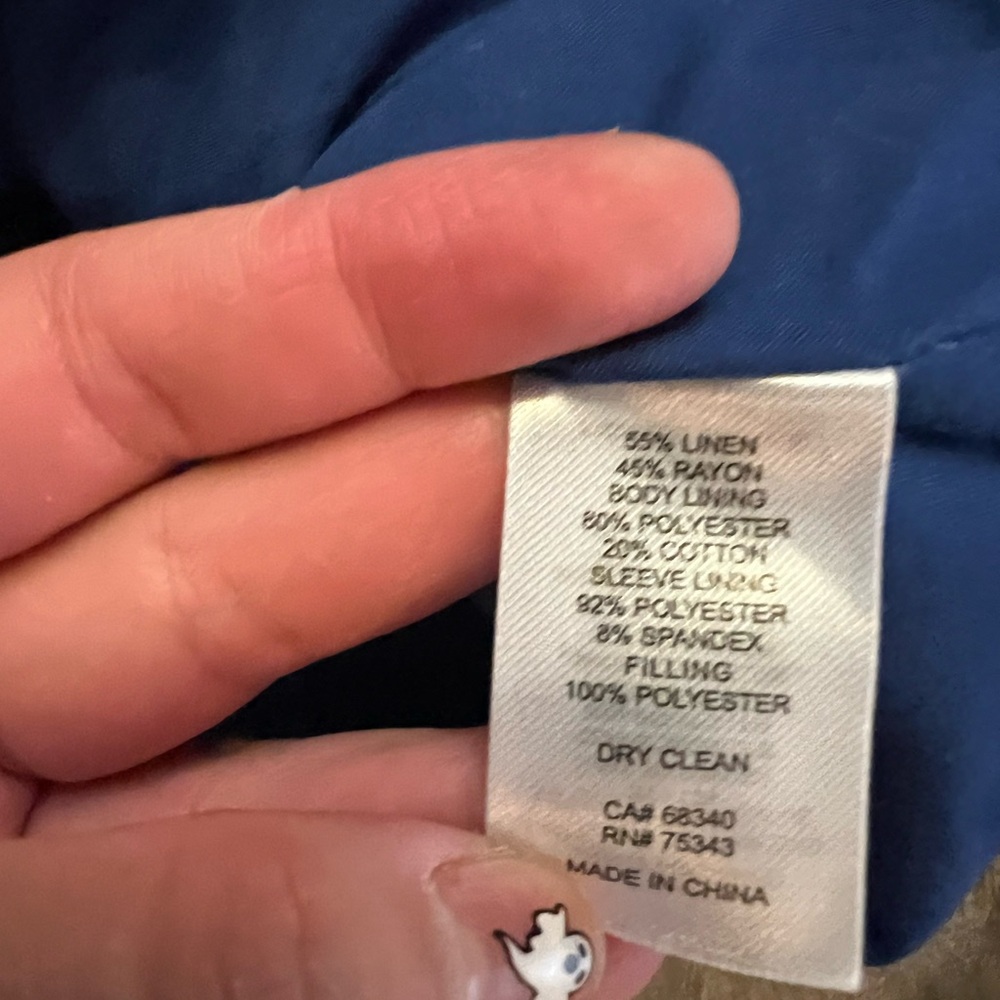 Caroline Constas Blue Ecru Bandana jacket NWOT - Picture 7 of 10